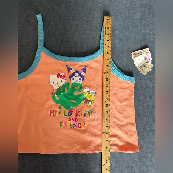 Hello Kitty Womans Juniors Square Neck Sleeveless Tank Top 2XL New Summer Spring - Picture 8 of 8